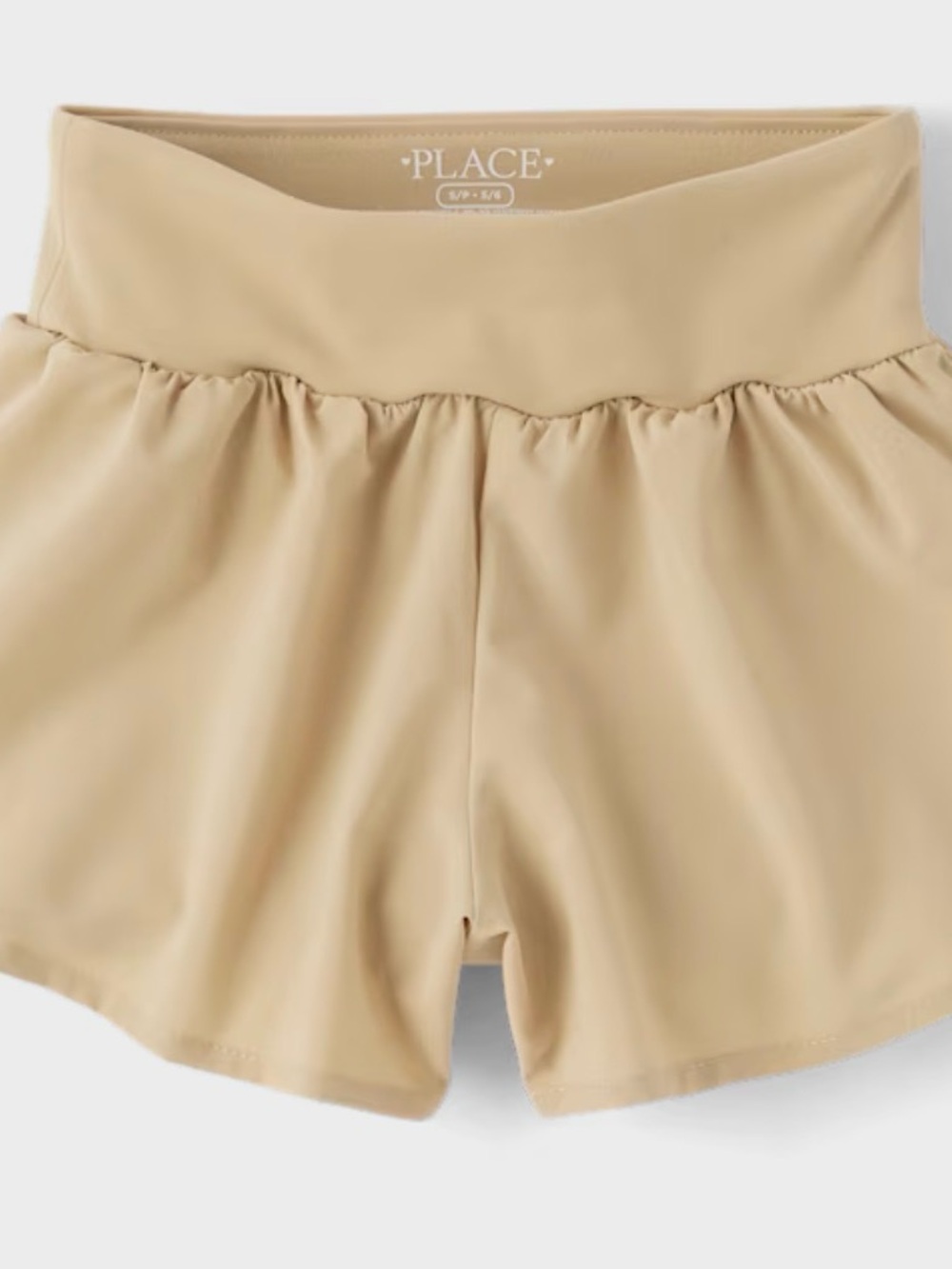 Children’s Place High-Waist Shorts in Light Tan